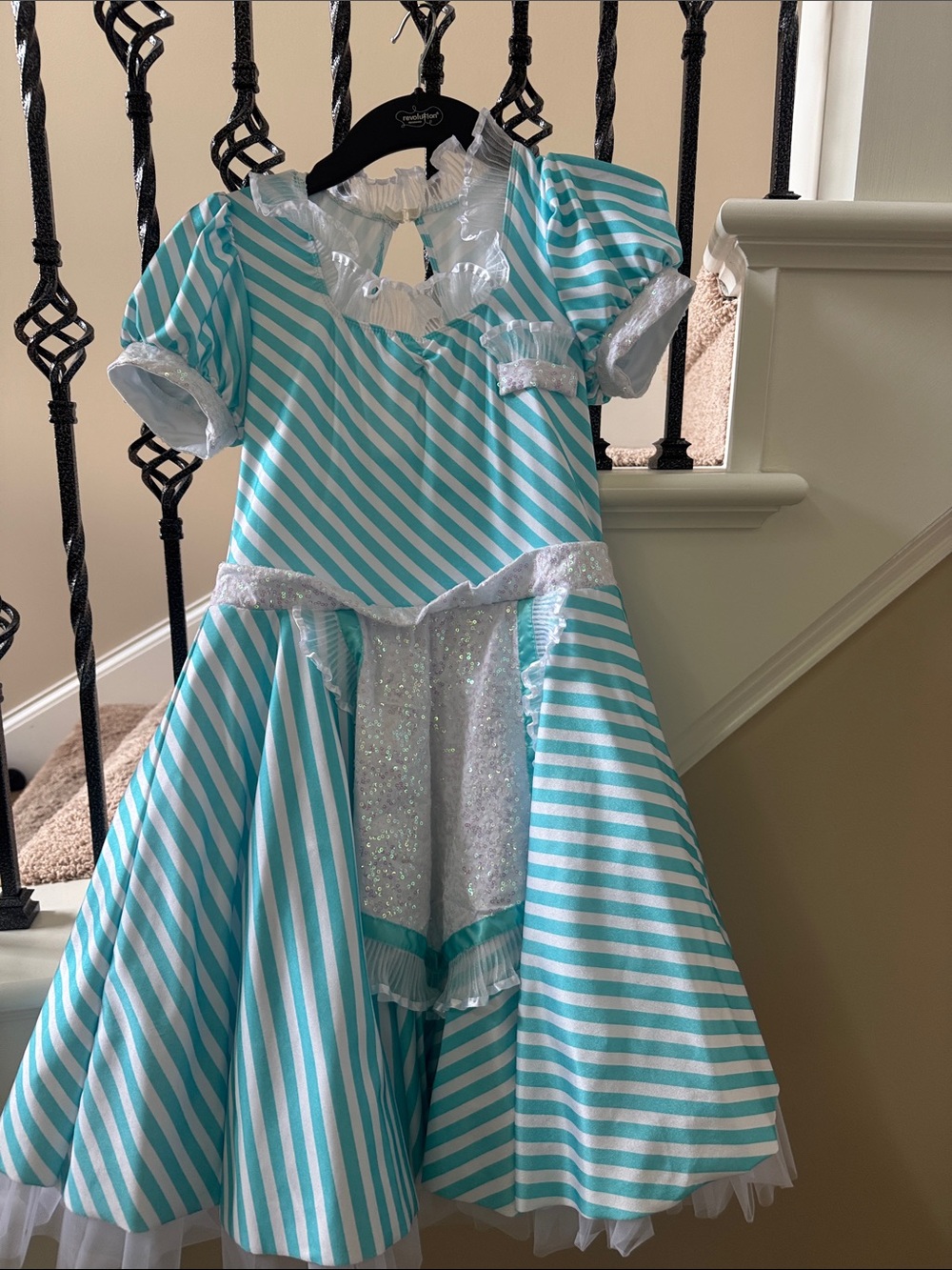 Revolution Aqua and White Striped Fancy Baker Costume